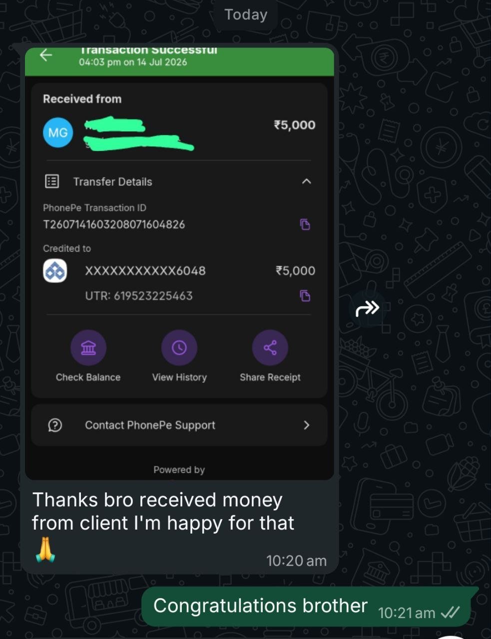Freelance / Payment Win #10